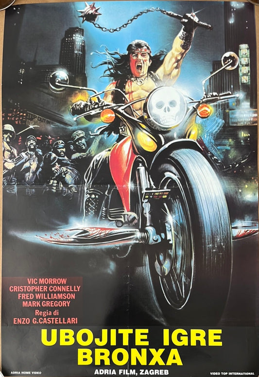 1990: The Bronx Warriors - Ubojite Igre Bronxa (1982) Original Yugoslavian Video Poster