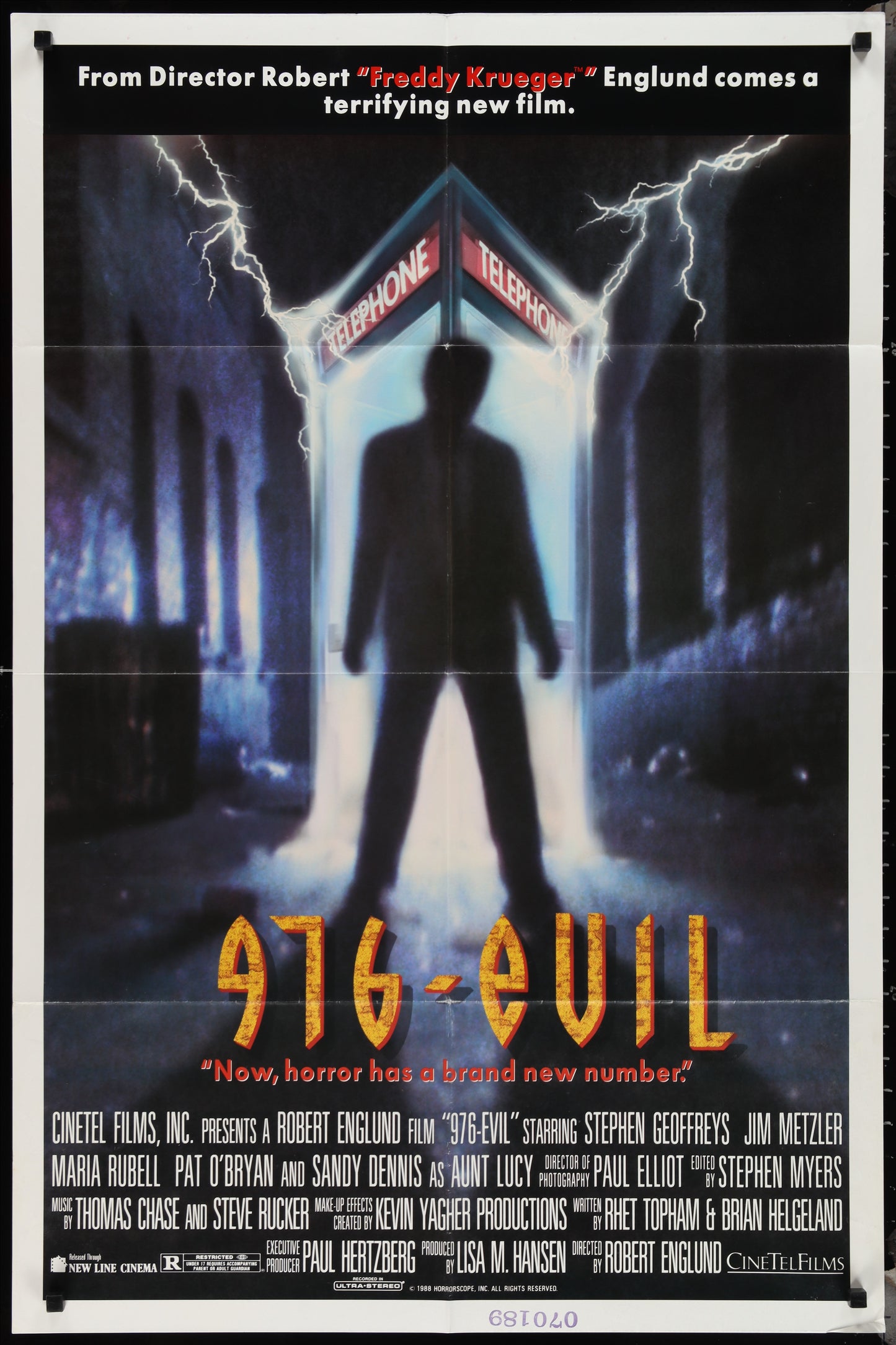 976-Evil (1988) Original US One Sheet Movie Poster