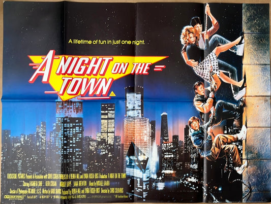 A Night On The Town (Adventures In Babysitting) Original UK Quad Movie Poster Elizabeth Shue