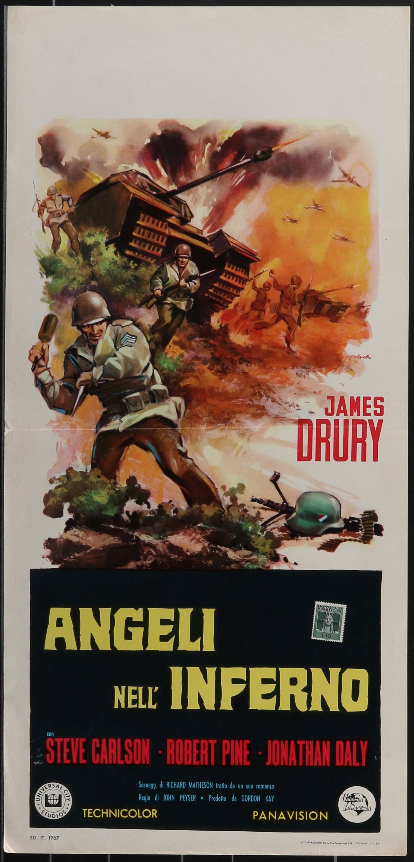 Angeli Nell Inferno - The Young Warriors (1966) Original Italian Locandina Movie Poster