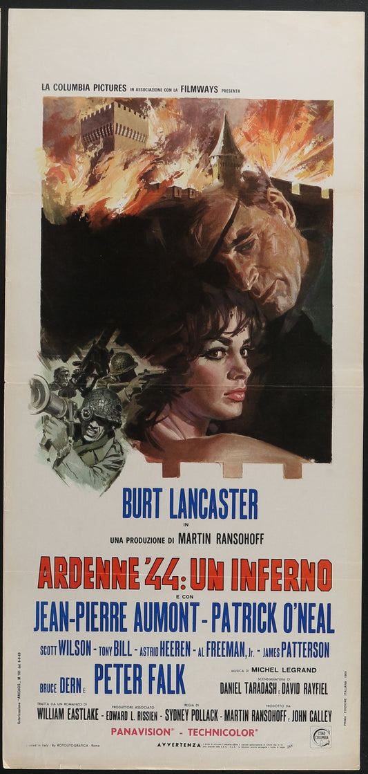 Ardenne '44: Un Inferno - Castle Keep (1969) Original Italian Locandina Movie Poster