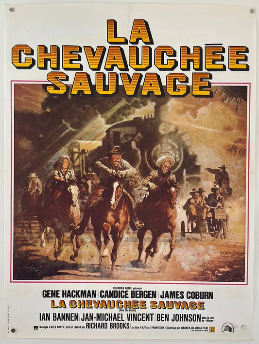Bite The Bullet - La Chevauchee Sauvage (1975) Original French Affiche Cinema Poster