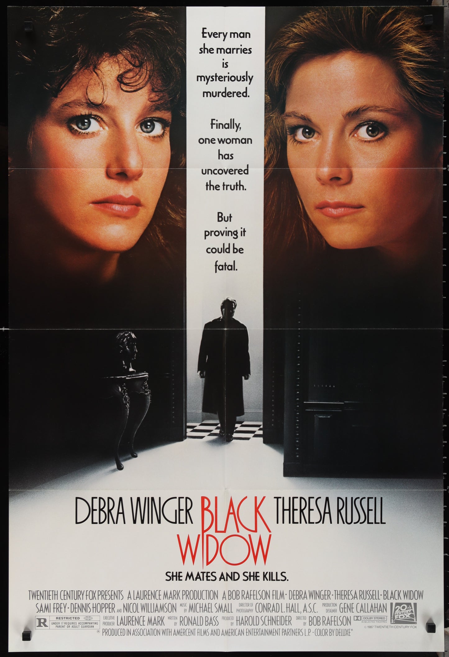 Black Widow (1987) Original US One Sheet Movie Poster 27 x 40