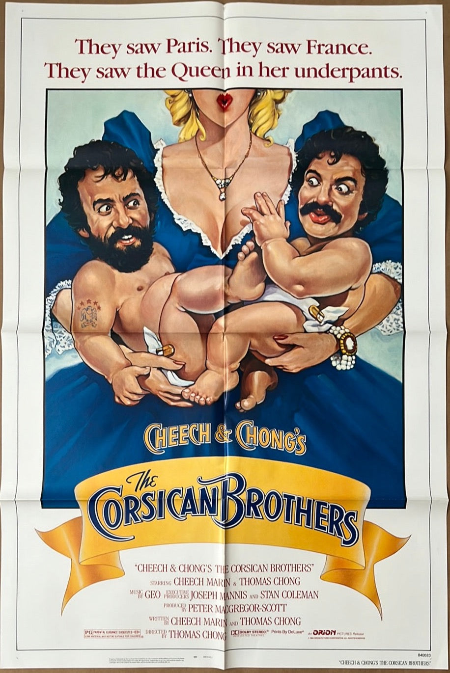 Cheech & Chong's The Corsican Brothers (1984) Original US One Sheet Cinema Poster