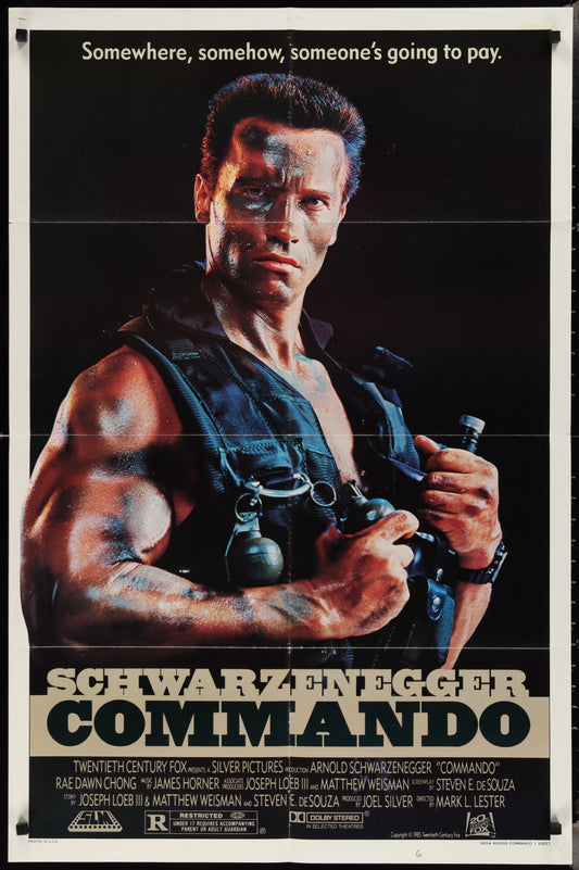 Commando (1985) Original US One Sheet Movie Poster