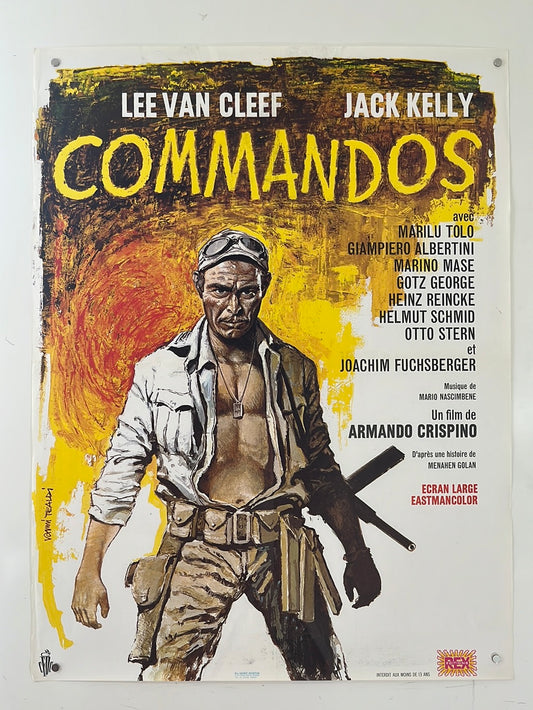 Commandos (1968) Original French Affiche Cinema Poster
