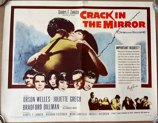 Crack In The Mirror (1960) Original US Half Sheet Cinema Poster