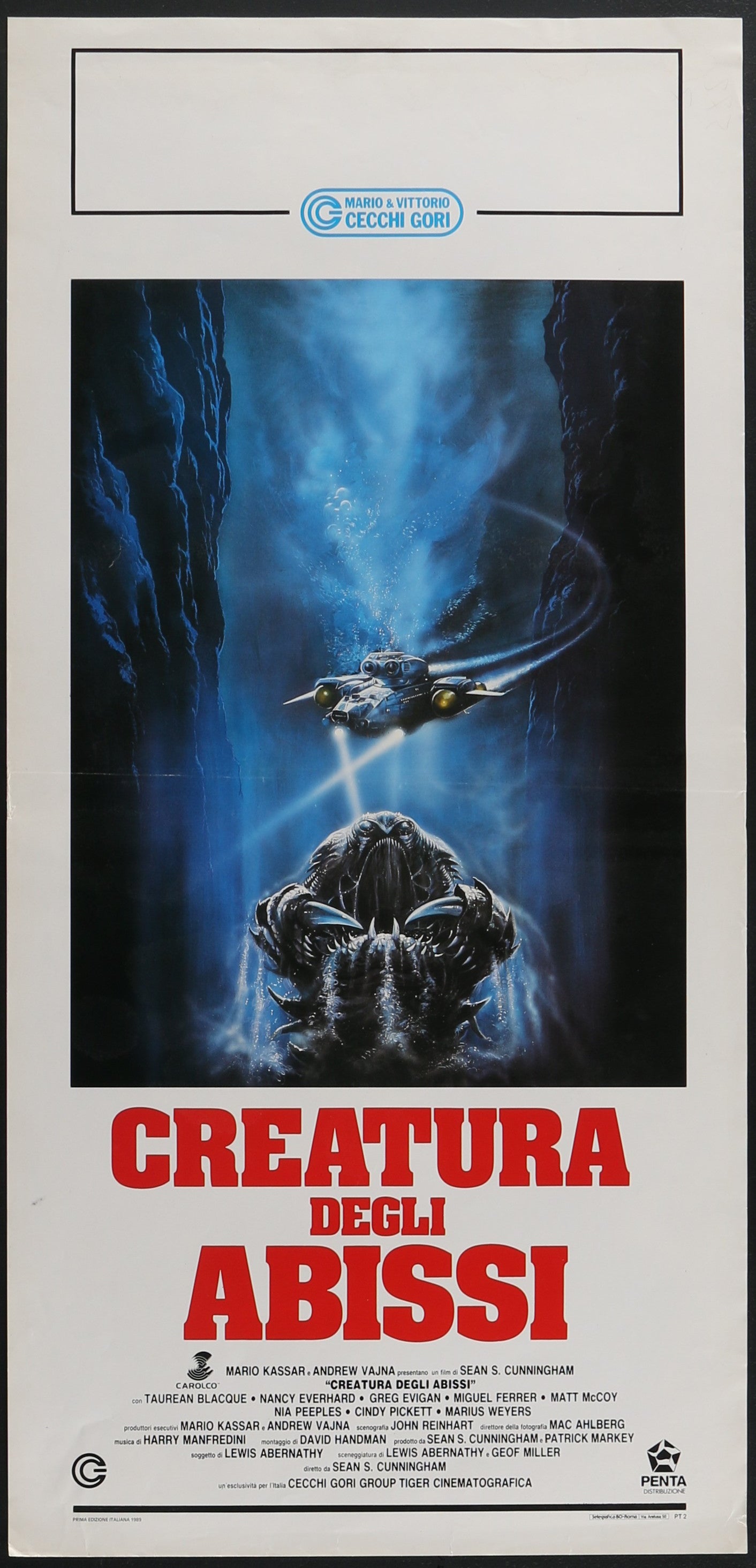 Creatura Degli Abissi - Deep Star Six (1989) Original Italian Locandina Movie Poster