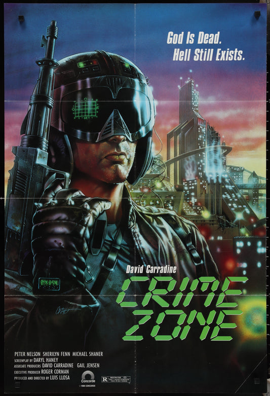 Crime Zone (1988) Original US One Sheet Movie Poster