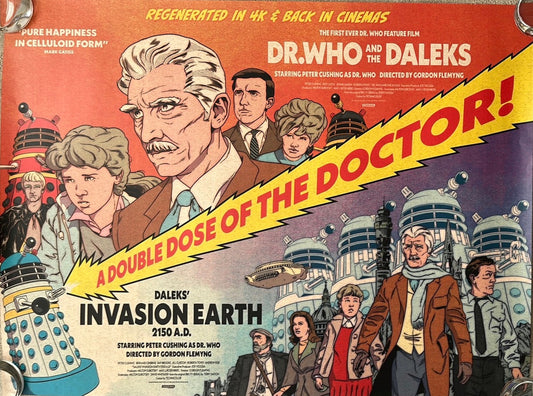 Dr. Who And The Daleks & Daleks' Invasion Earth 2150 A.D. (2022) Original UK Quad Cinema Poster