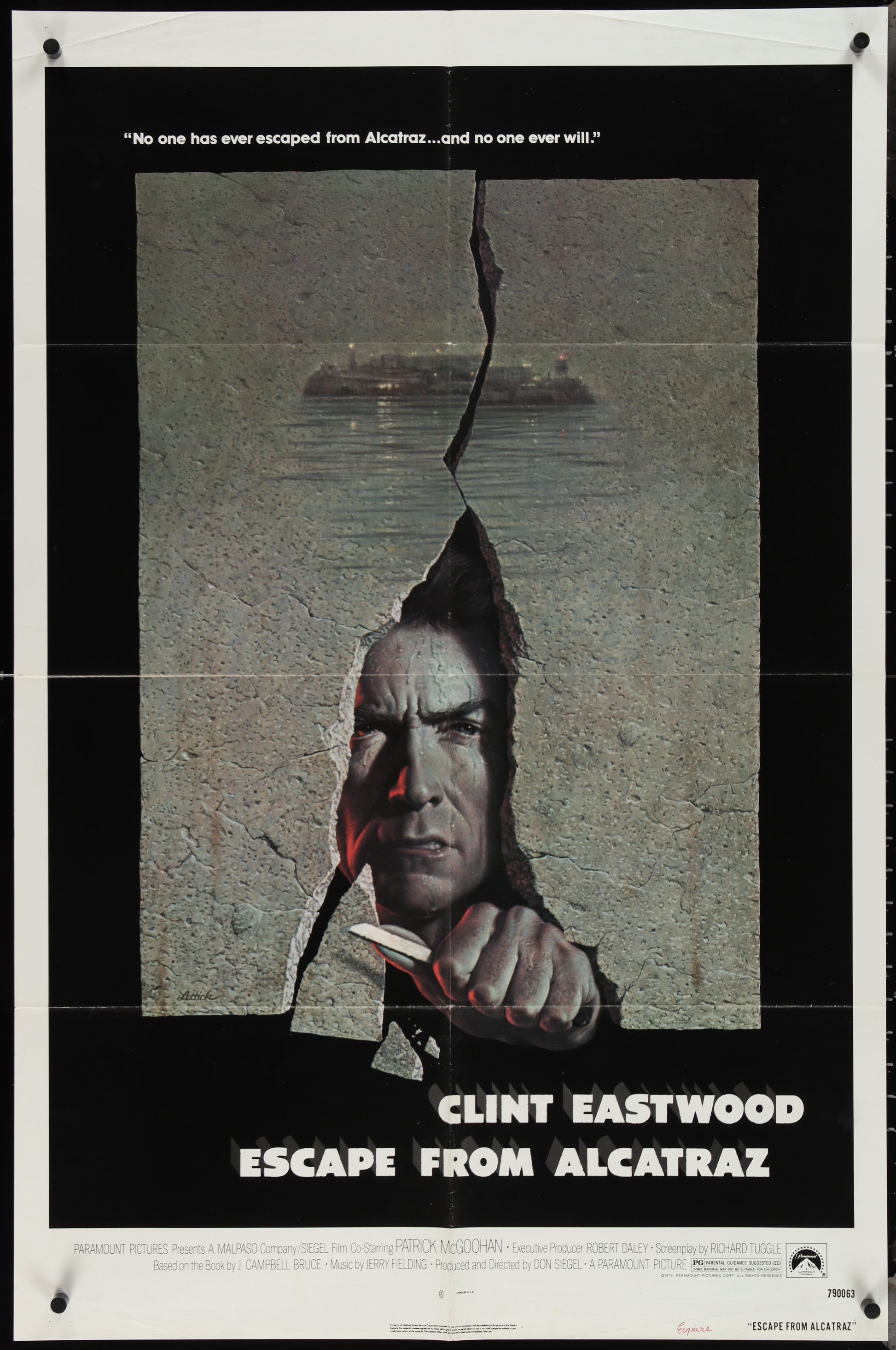 Escape From Alcatraz (1979) Original US One Sheet Movie Poster