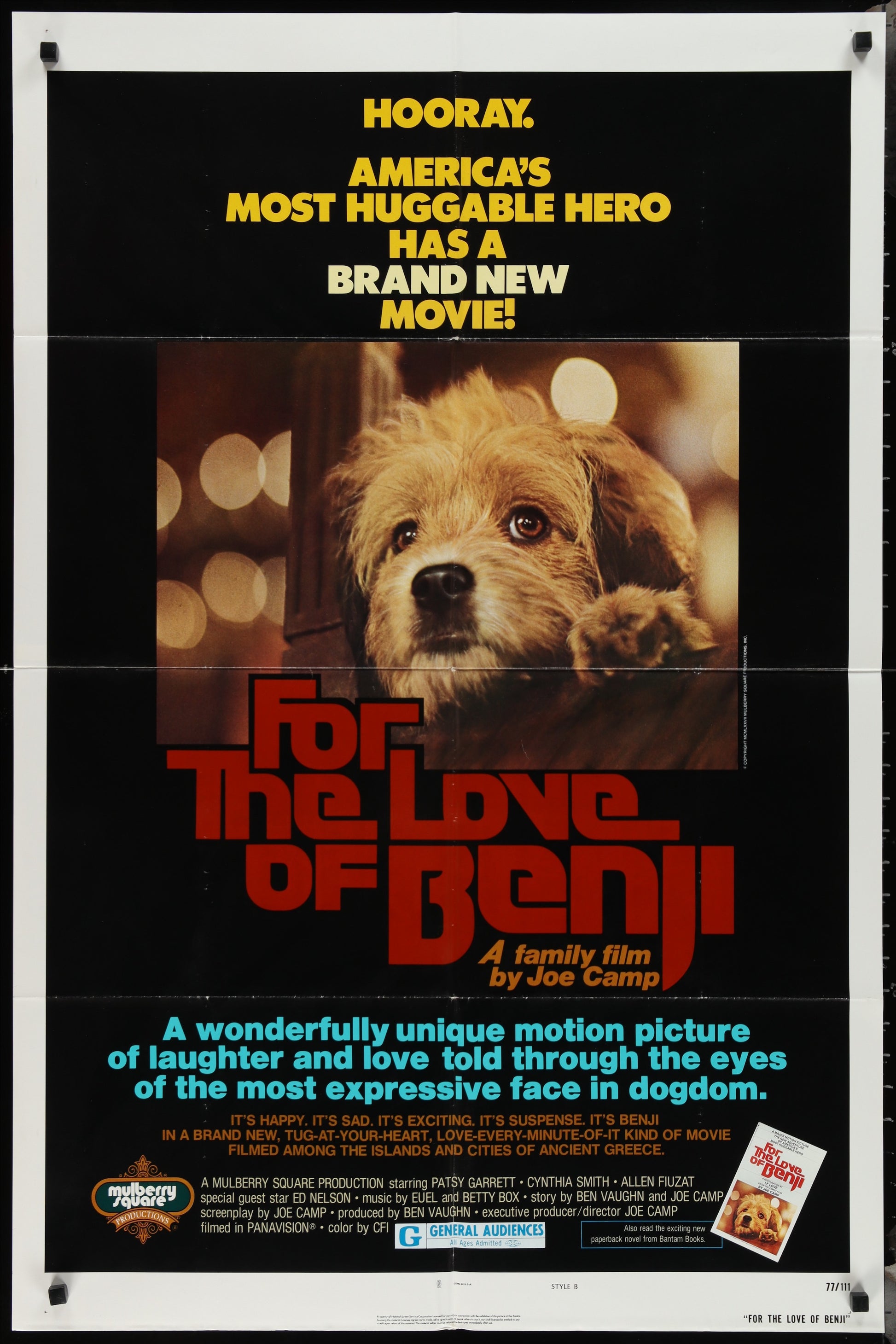 For The Love Of Benji (1977) Original US One Sheet Movie Poster