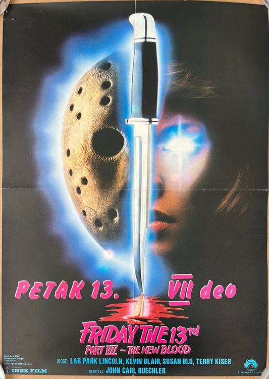 Friday 13th Part VII Original Yugoslavian Cinema Poster
