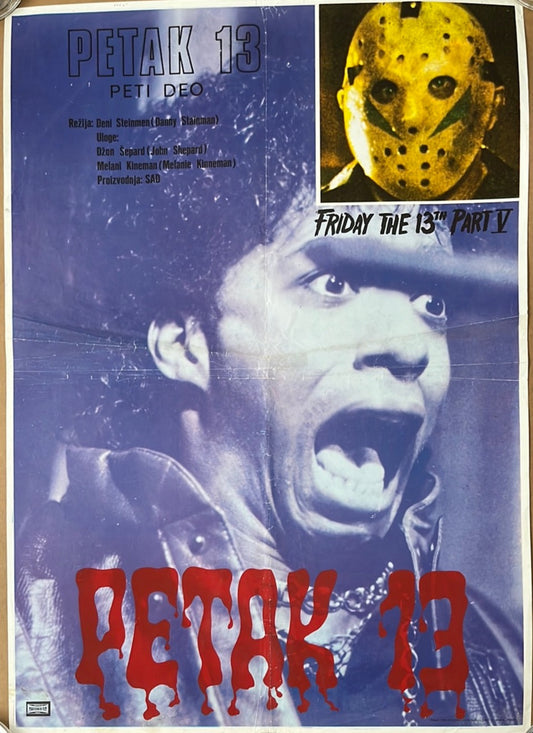 Friday The 13th Party V (1985) Original Yugoslavian Cinema Poster