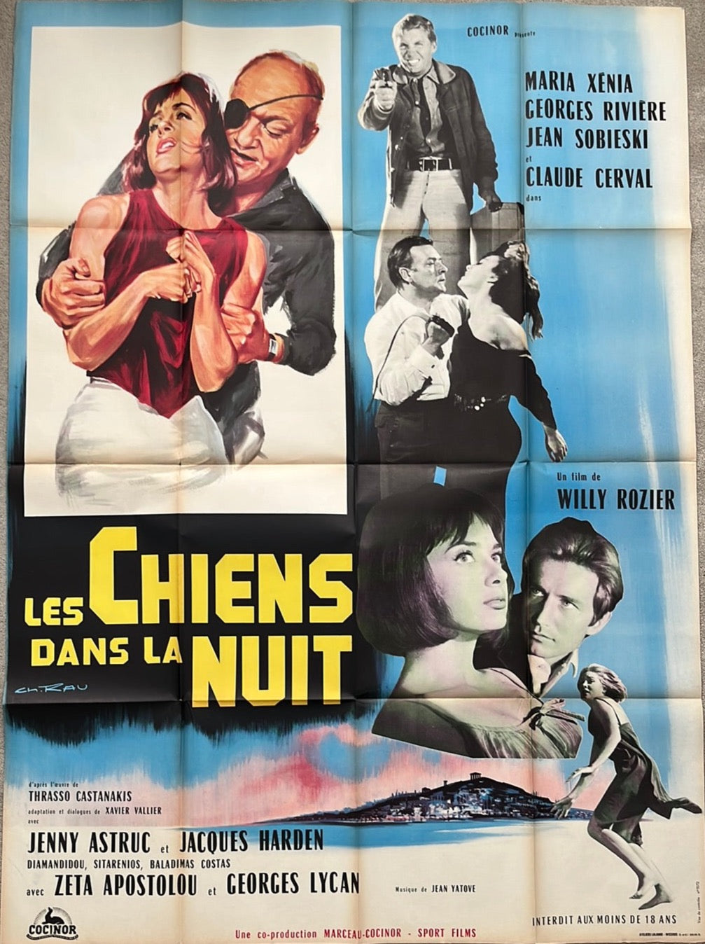 Les Chiens Dans La Nuit Original French One Panel Cinema Poster