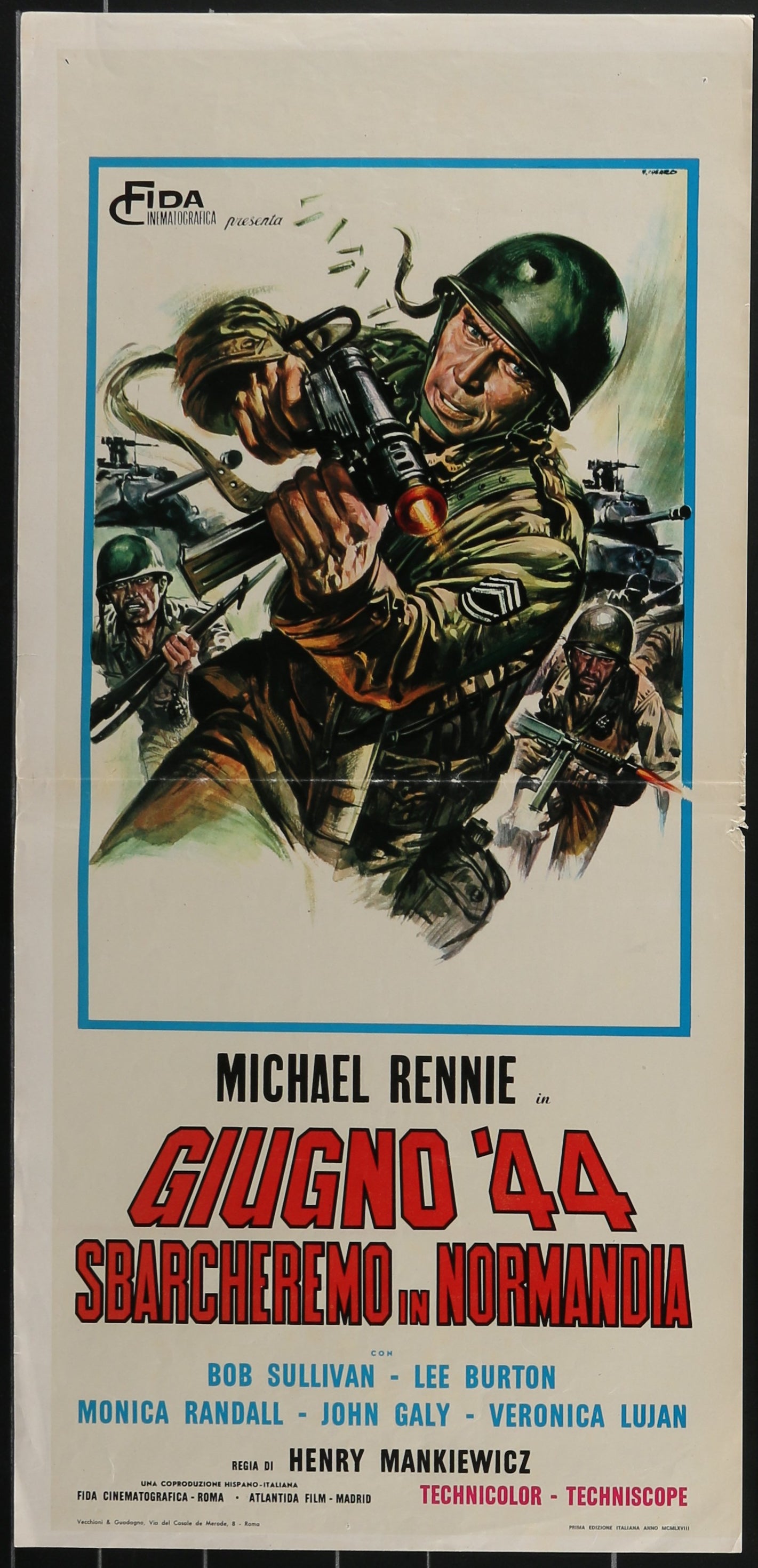 Giugno '44 - Sbarcheremo in Normandia - Commando Attack (1968) Original Italian Locandina Movie Poster