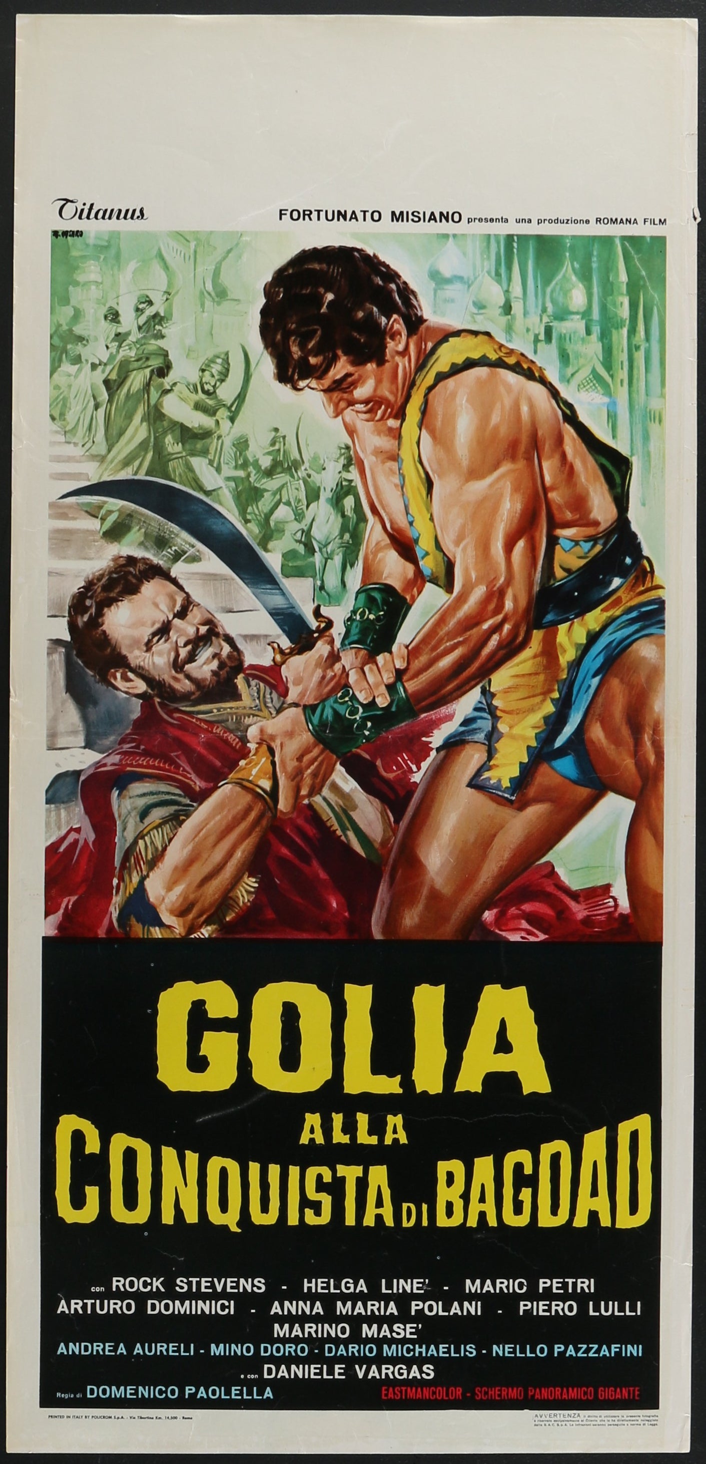 Golia Alla Conquista Di Bagdad - Goliath at the Conquest of Damascus (1966) Original Italian Locandina Movie Poster