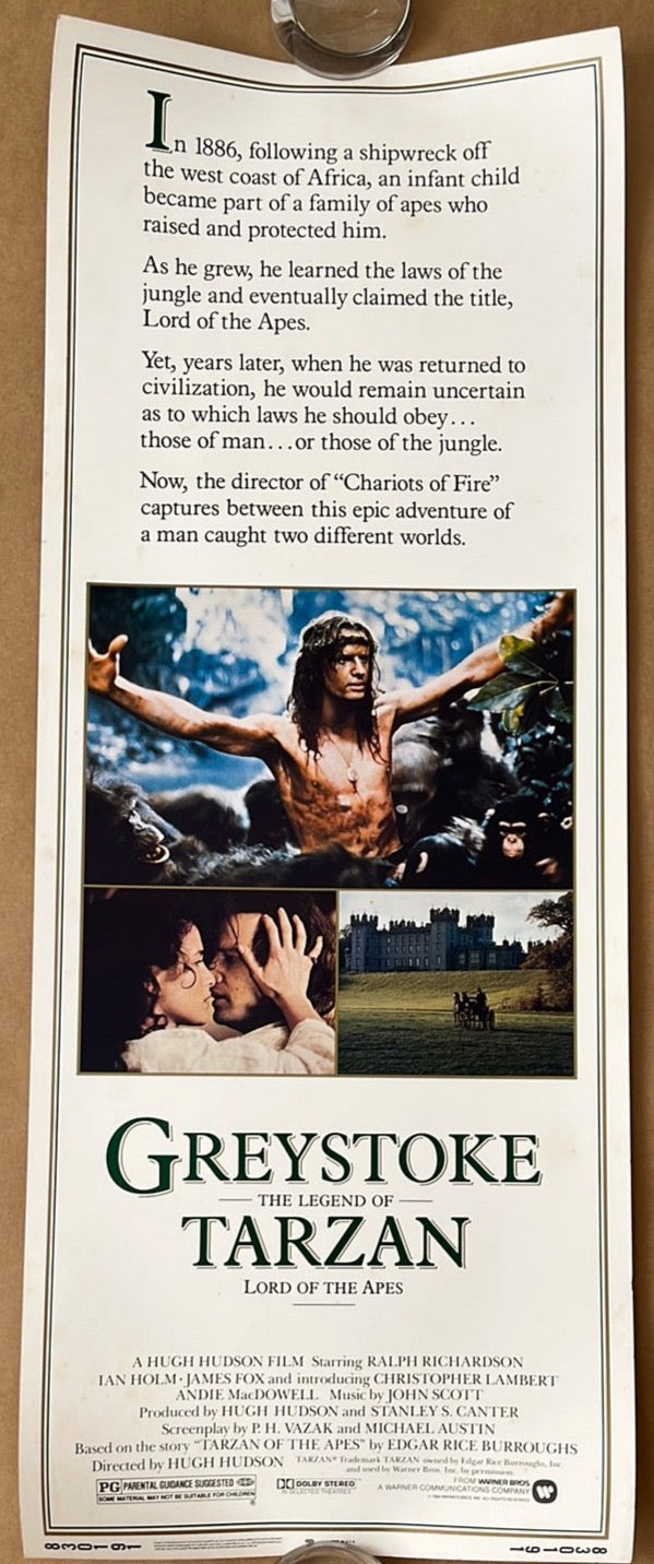 Greystoke - The Legend Of Tarzan (1983) Original US Insert Cinema Poster