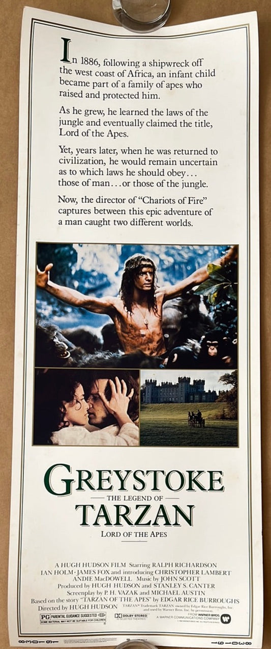 Greystoke - The Legend Of Tarzan (1983) Original US Insert Cinema Poster