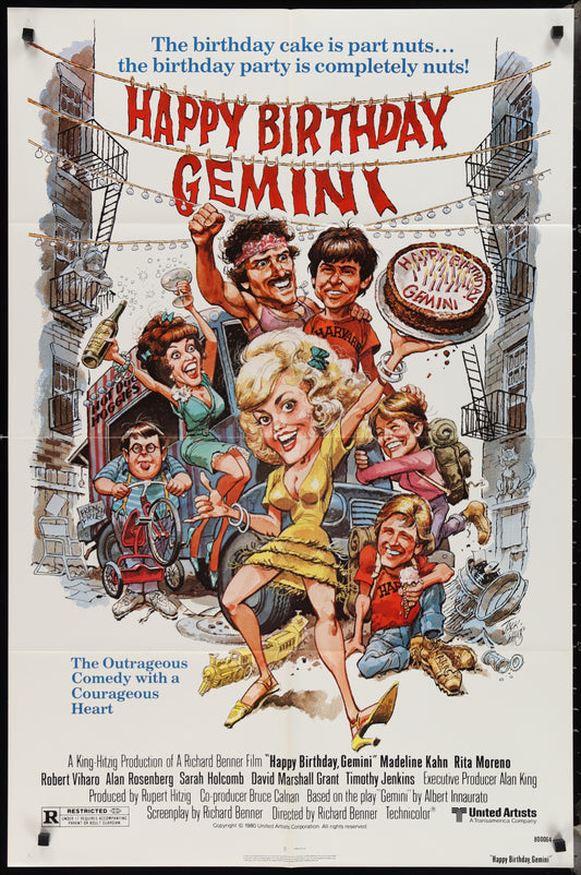 Happy Birthday Gemini (1980) Original US One Sheet Movie Poster