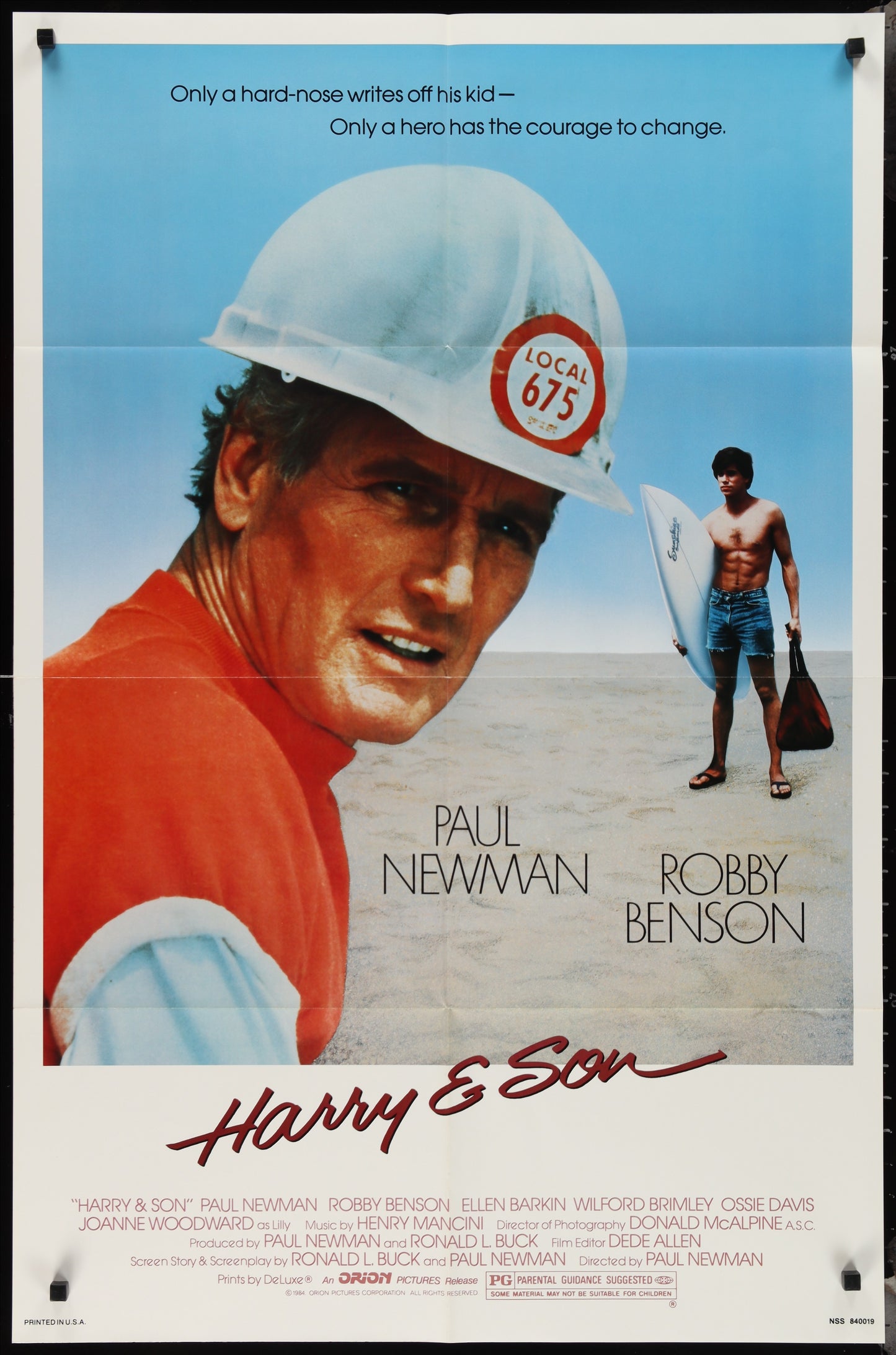 Harry & Son (1984) Original US One Sheet Movie Poster