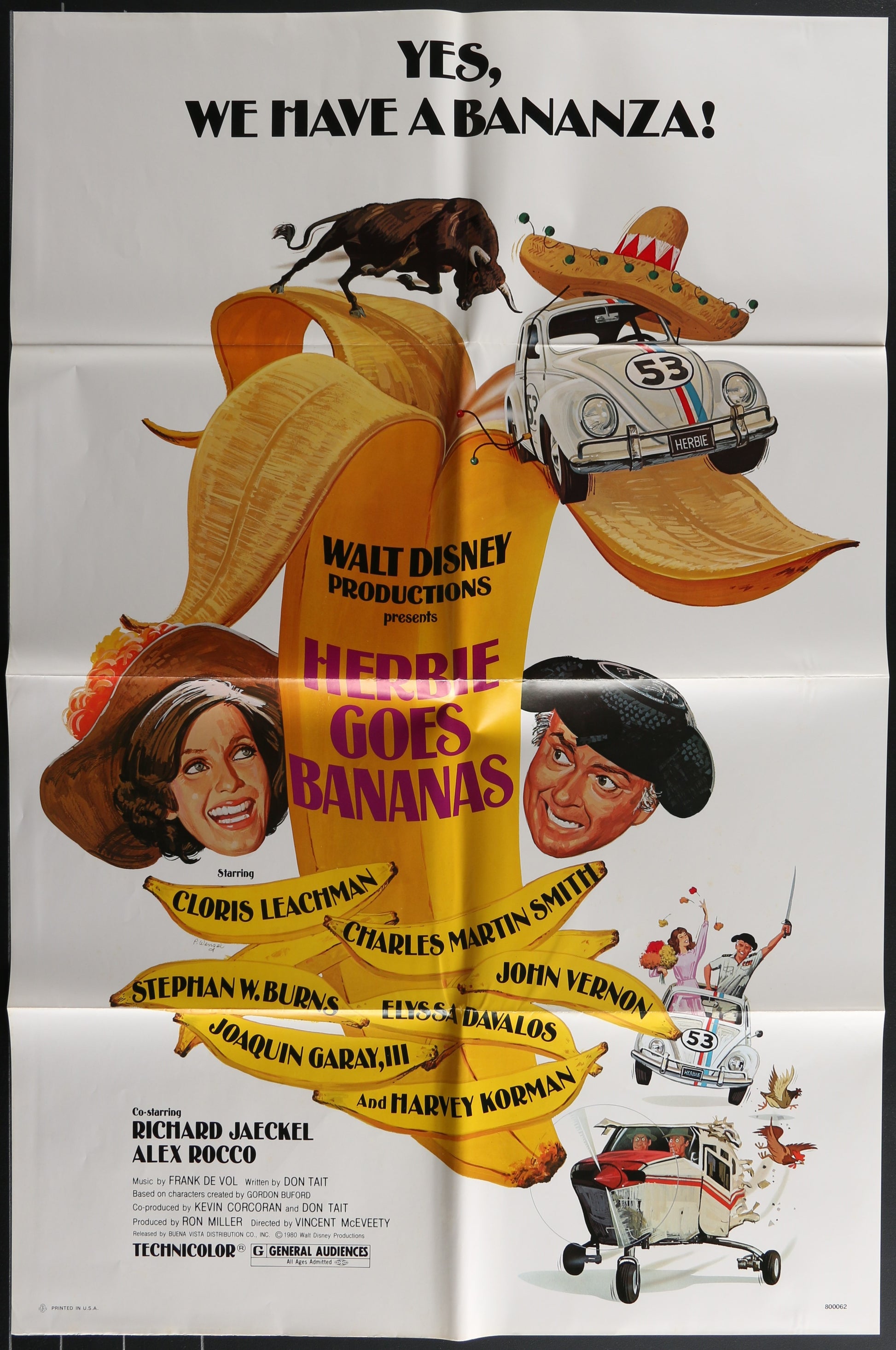 Herbie Goes Bananas (1980) Original US One Sheet Movie Poster