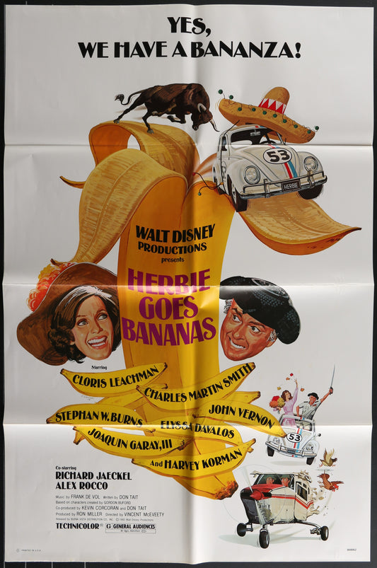 Herbie Goes Bananas (1980) Original US One Sheet Movie Poster