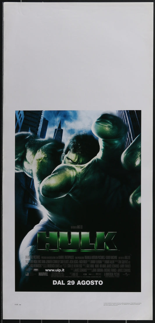 Hulk (2003) Original Italian Locandina Movie Poster Marvel