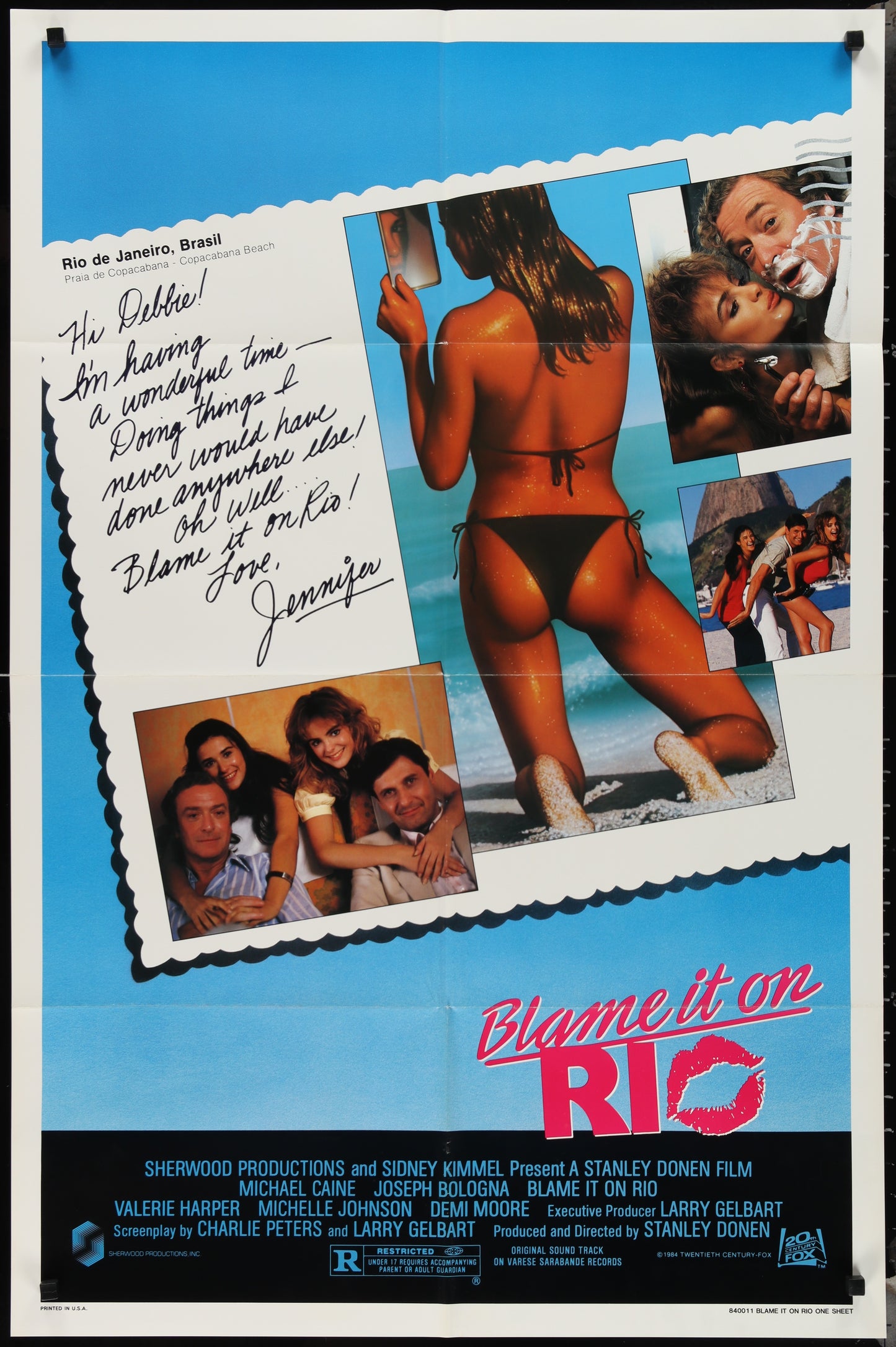 Blame It On Rio (1984) Original US One Sheet Movie Poster