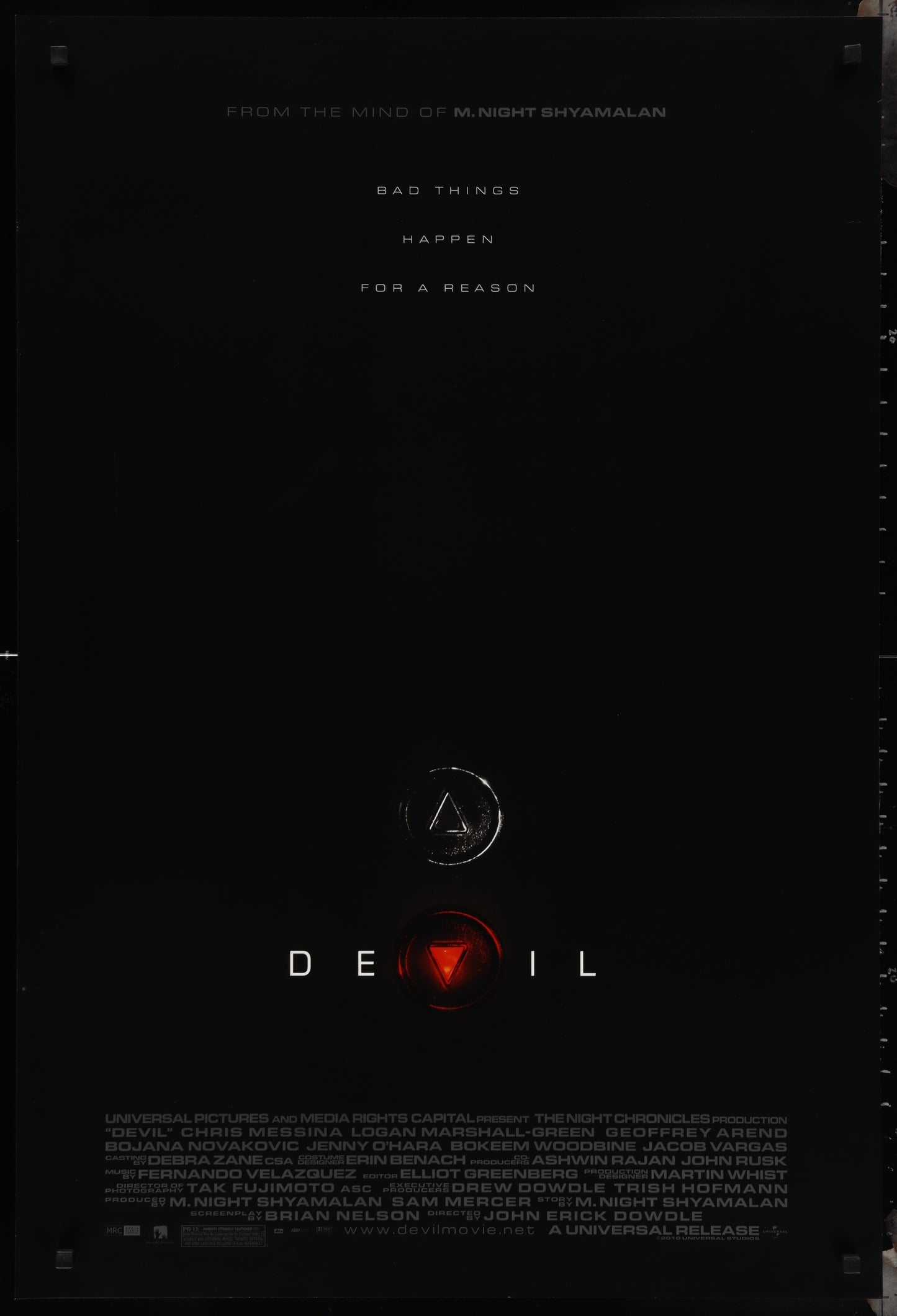 Devil (2010) Original US One Sheet Movie Poster