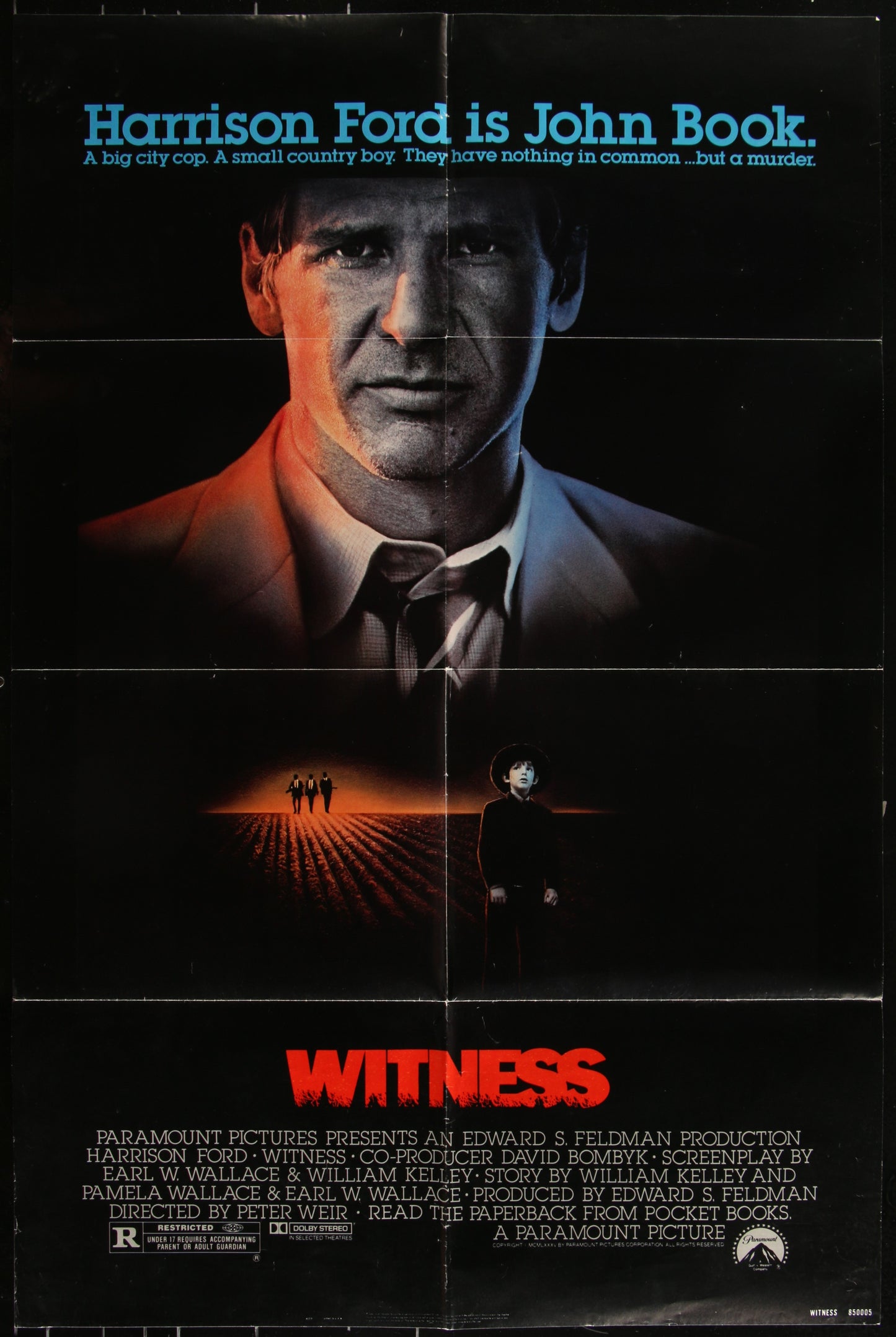 Witness (1985) Original US One Sheet Movie Poster