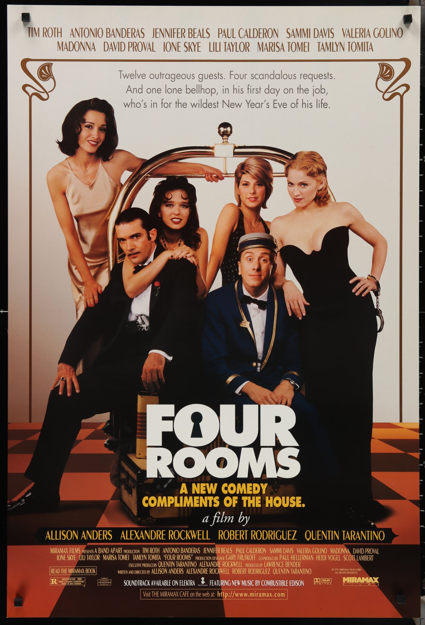 Four Rooms (1995) Original US One Sheet Movie Poster