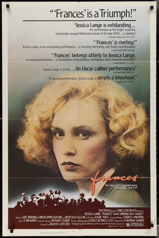 Frances (1982) Original US One Sheet Movie Poster