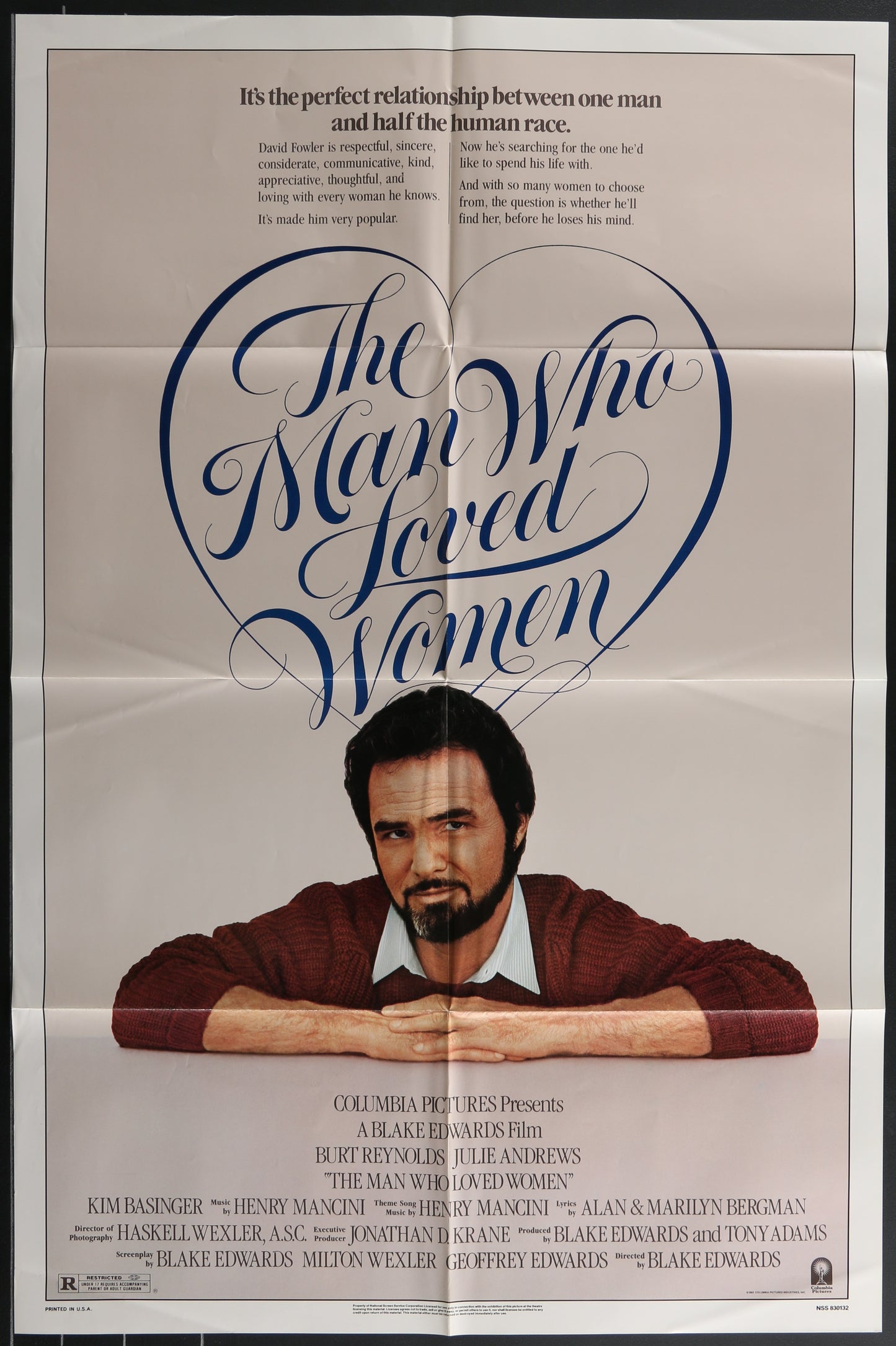 The Man Who Loved Women (1983) Original US One Sheet Movie Poster