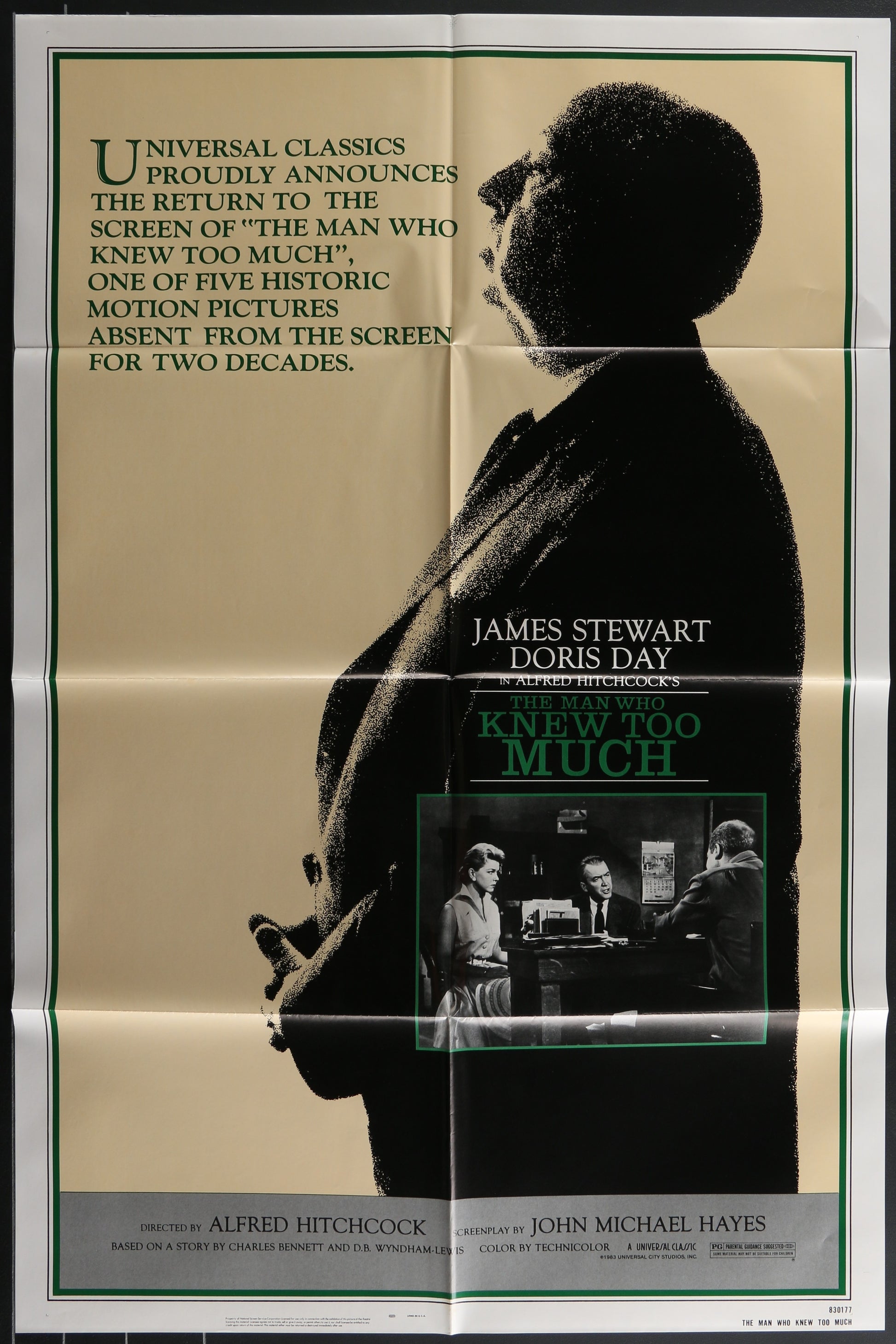 The Man Who Knew Too Much (1983 Re-Release) Original US One Sheet Movie Poster