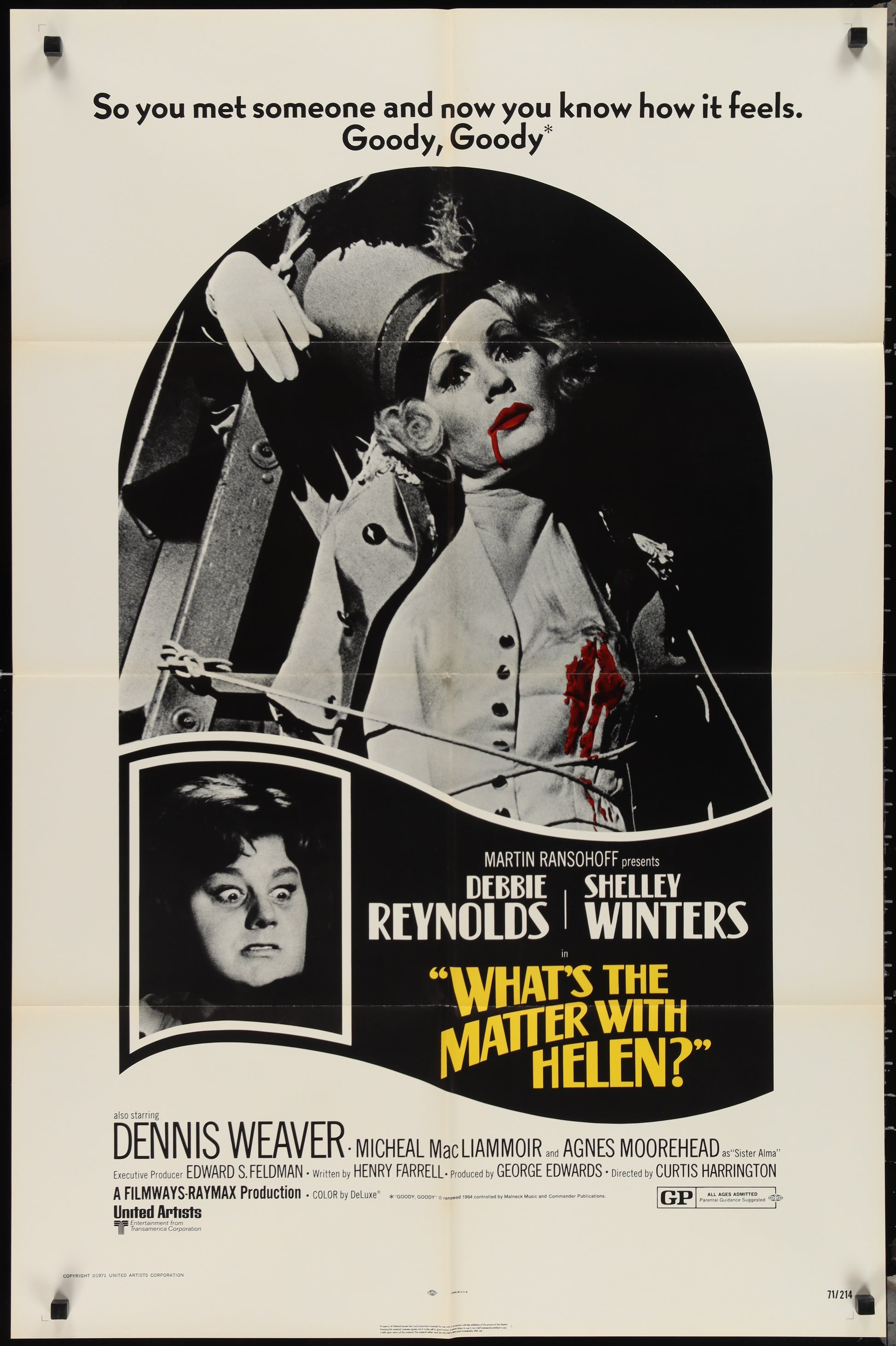 What's The Matter With Helen? (1971) Original US One Sheet Movie Poster