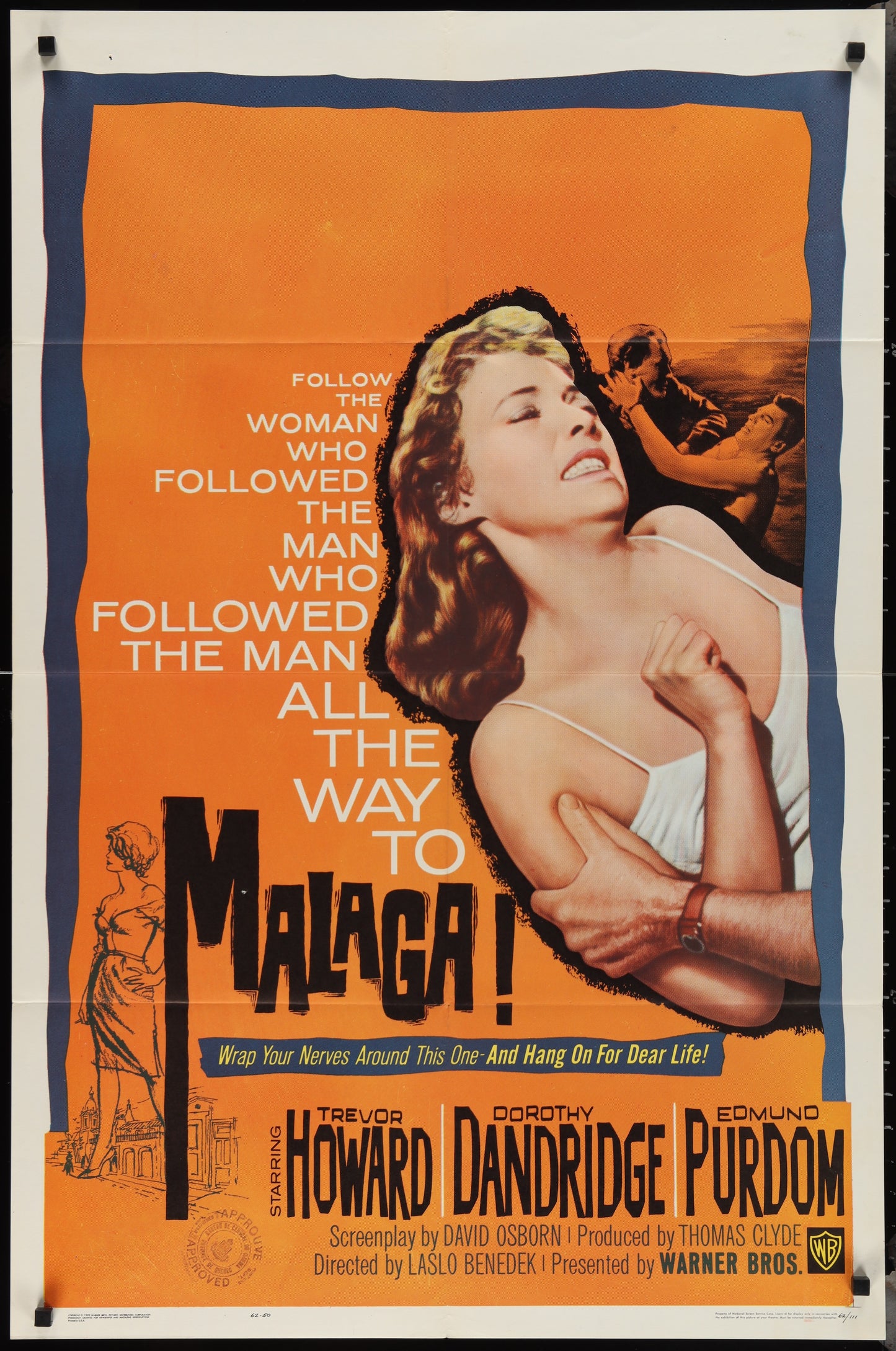 Malaga (1962) Original US One Sheet Movie Poster