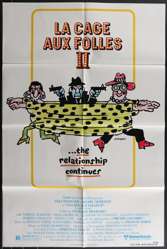 La Cage Aux Folles II (1981) Original US One Sheet Movie Poster