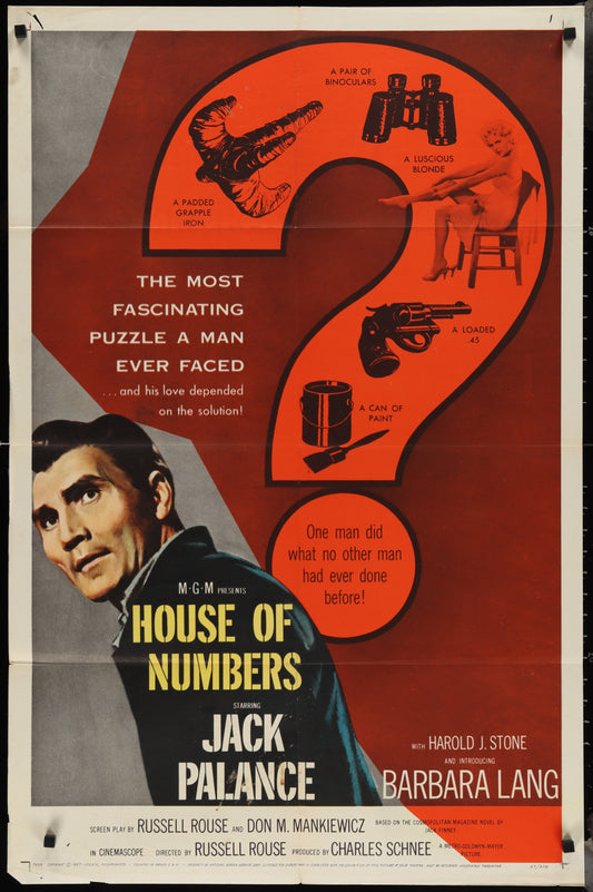 House Of Numbers (1957) Original US One Sheet Movie Poster