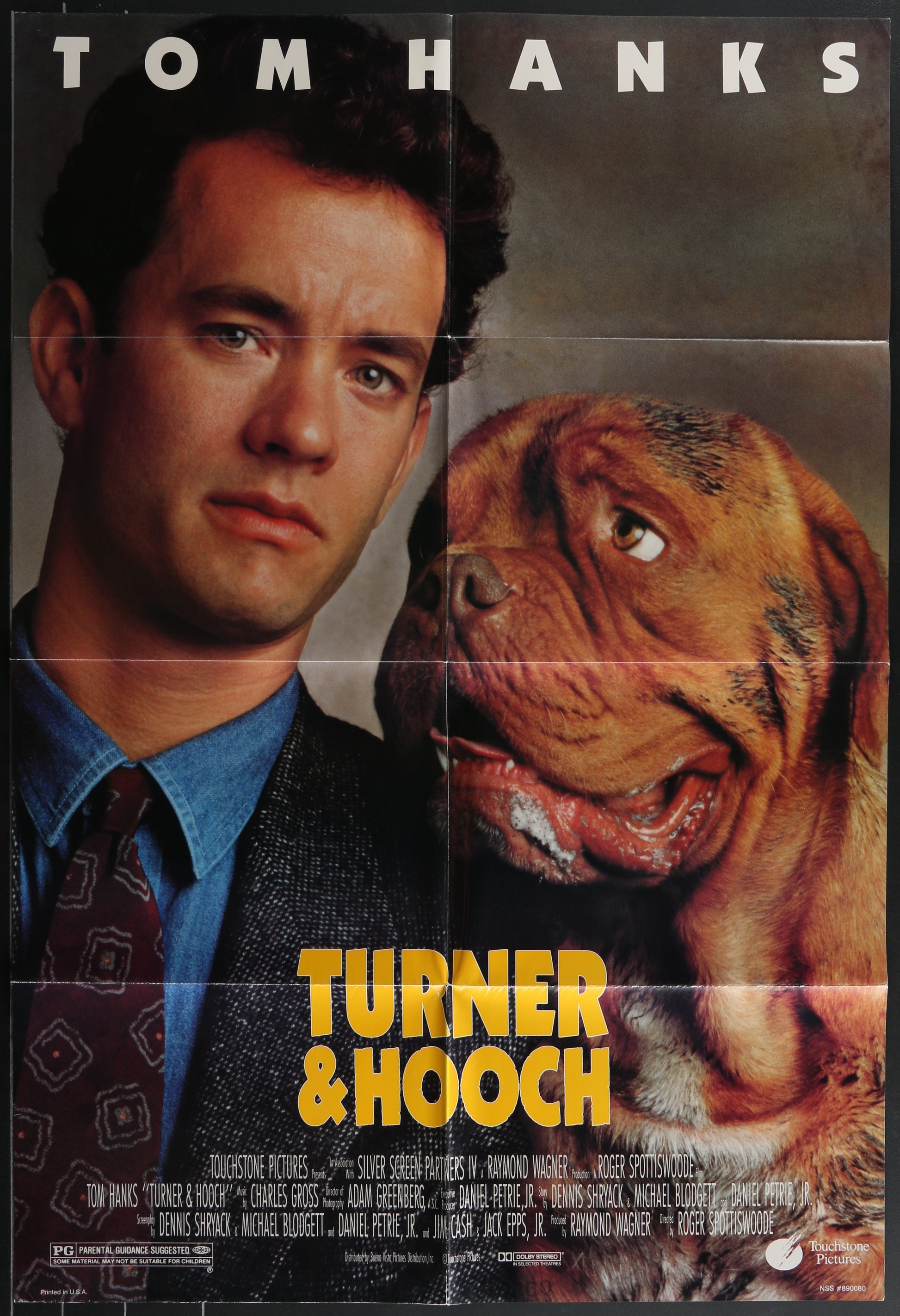 Turner & Hooch (1989) Original US One Sheet Movie Poster