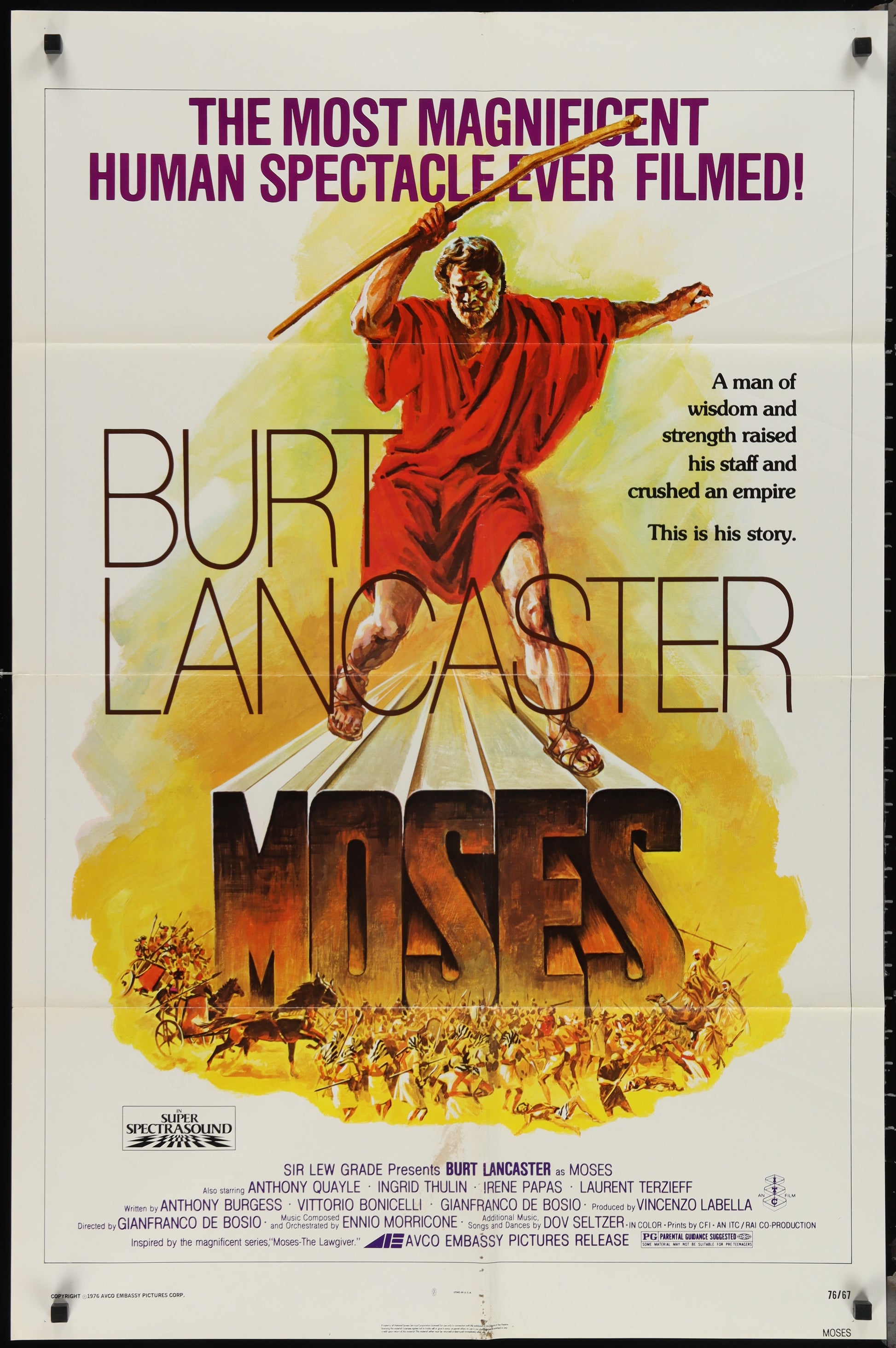 Moses (1976) Original US One Sheet Movie Poster