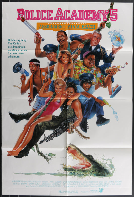 Police Academy 5: Assignment Miami Beach (1988) Original US One Sheet Movie Poster