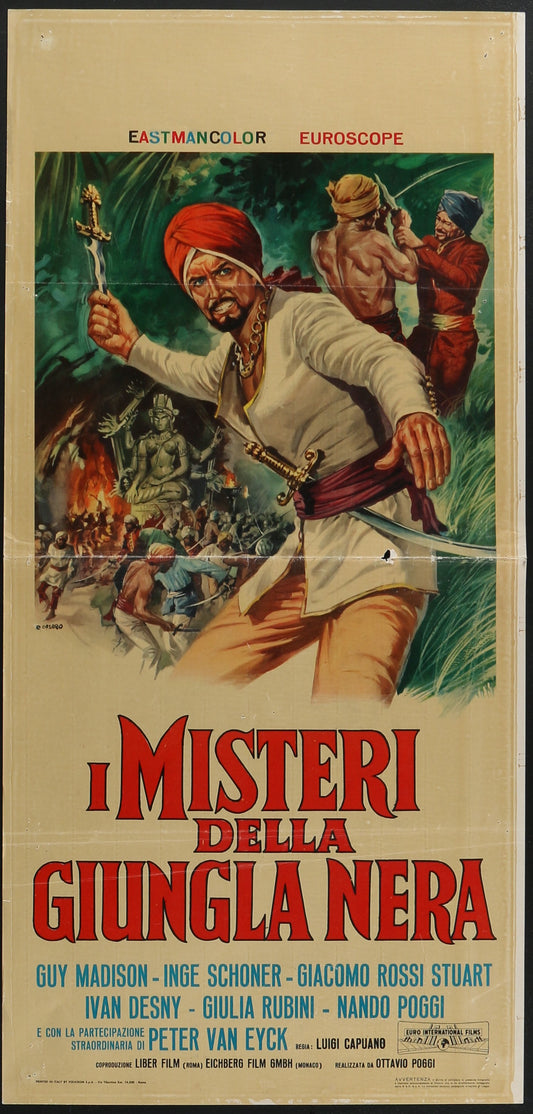 I Misteri Della Giungla Nera - The Mystery Of Thug Island (1966) Original Italian Locandina Movie Poster