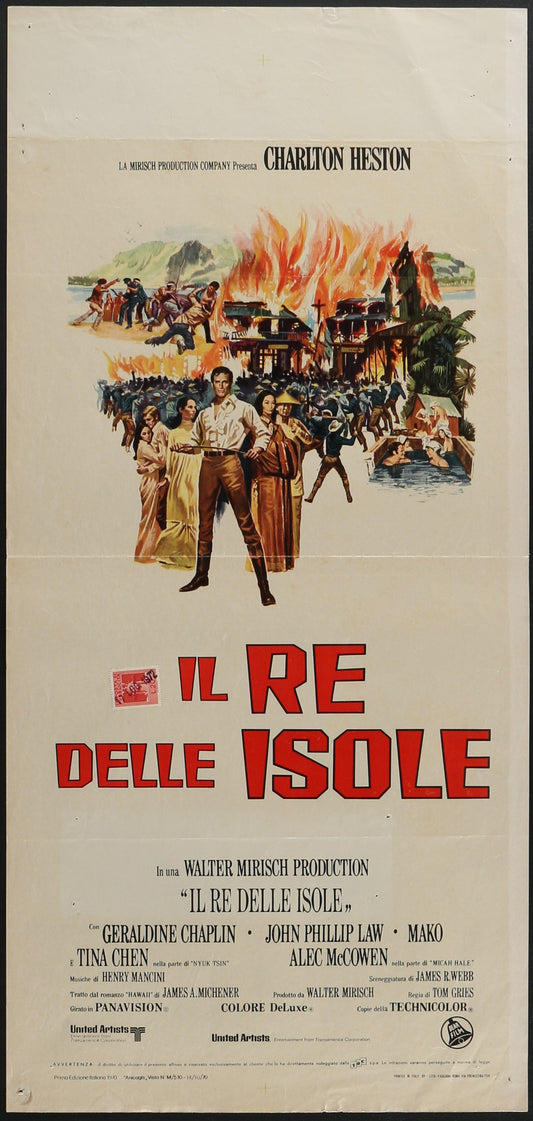 The Hawaiians - Il Re Delle Isole (1970) Original Italian Locandina Movie Poster