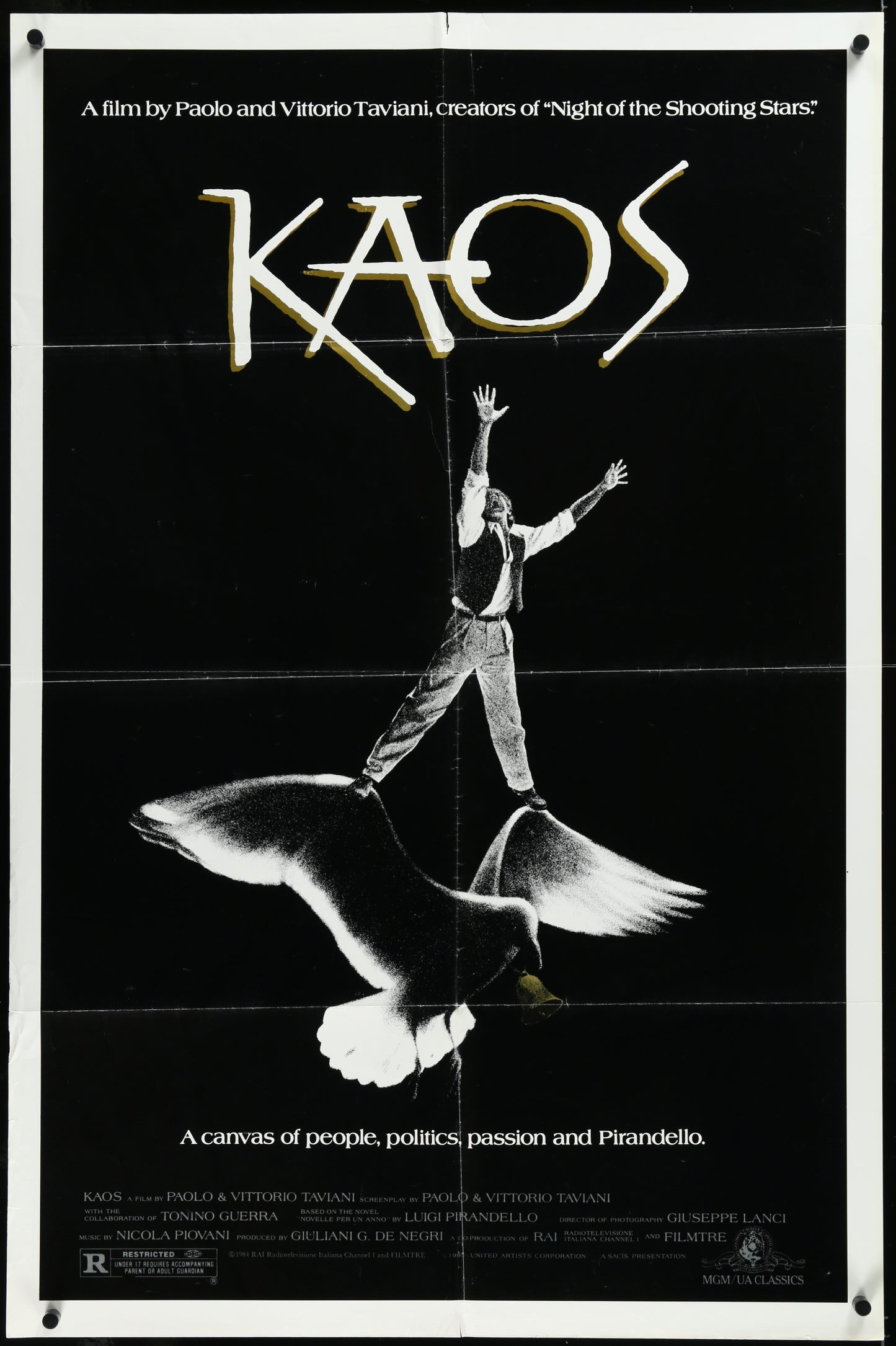 Kaos (1984) Original US One Sheet Movie Poster