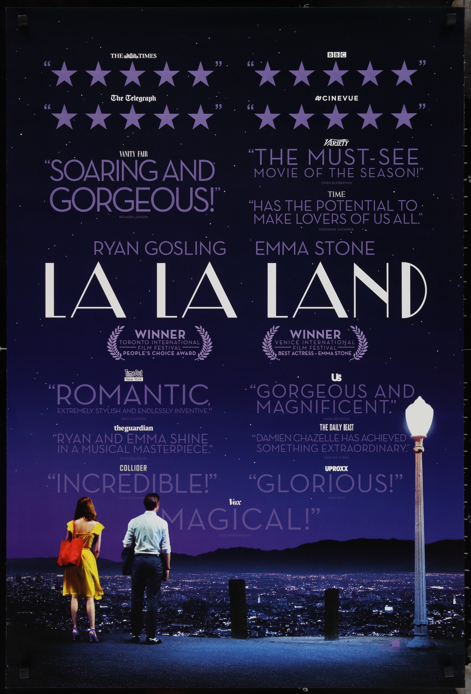 La La Land (2016) Original US One Sheet Movie Poster