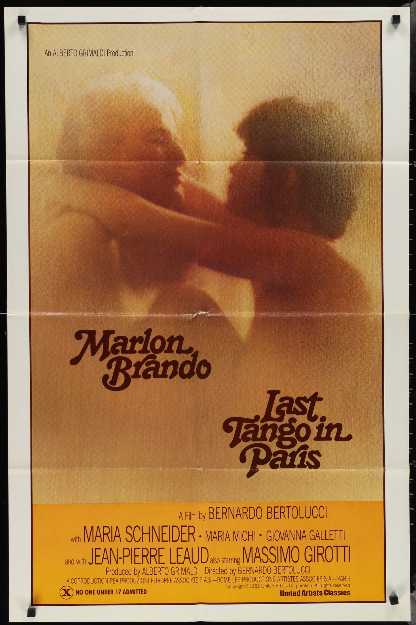 Last Tango In Paris Original US One Sheet Movie Poster