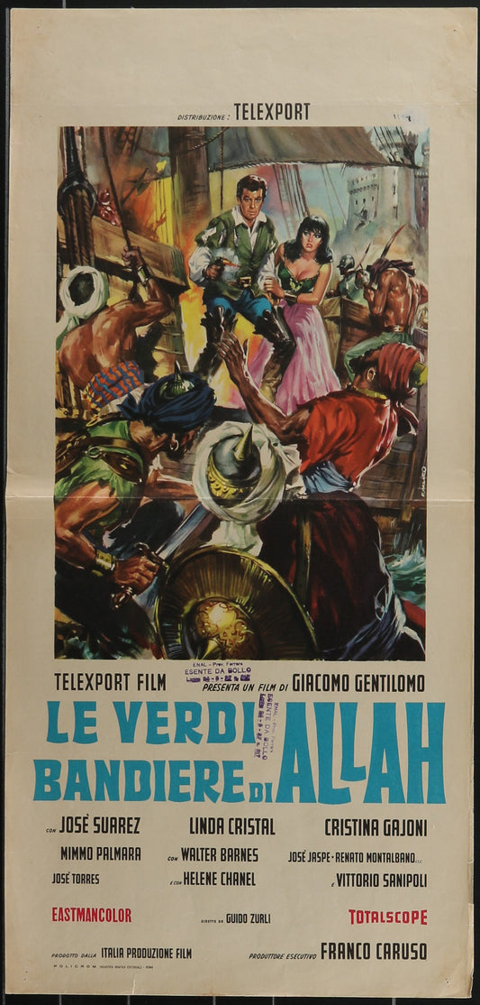 La Verdi Bandiere Di Allah (1963) Original Italian Locandina Movie Poster