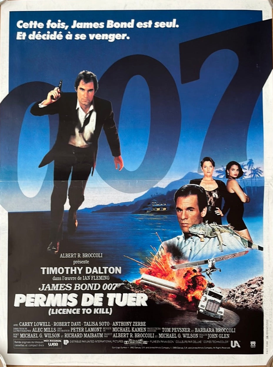 Licence To Kill - Permit De Tuer (1989) Original French 'Petite' Cinema Poster