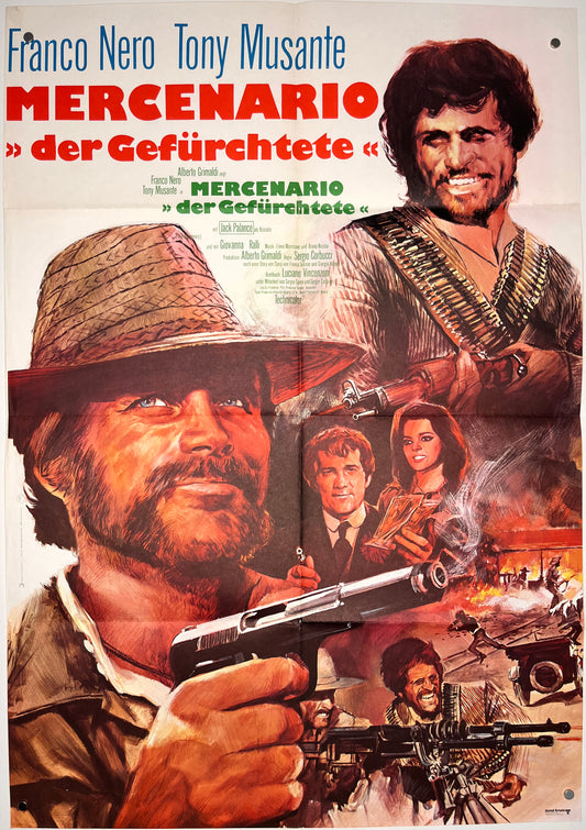 The Mercenary - Mercenario Der Gefdurchtete (1969) Original German A1 Movie Poster